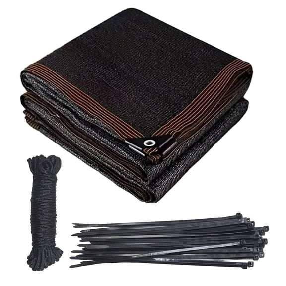 Black, 80% UV Block Garden Shade Cloth, 10x20ft Mesh with Reinforced Grommets for Greenhouse Patio Chicken Coop