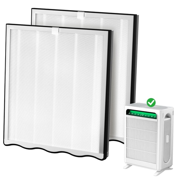 HEPA Replacement Filters for APH4000/AP400 Air Purifier, 2 Pack, Double-Sided True HEPA & Activated Carbon Combination Filter, Helps Reduce Smoke, Odors, Dust & Pet Dander for Cleaner Home Air
