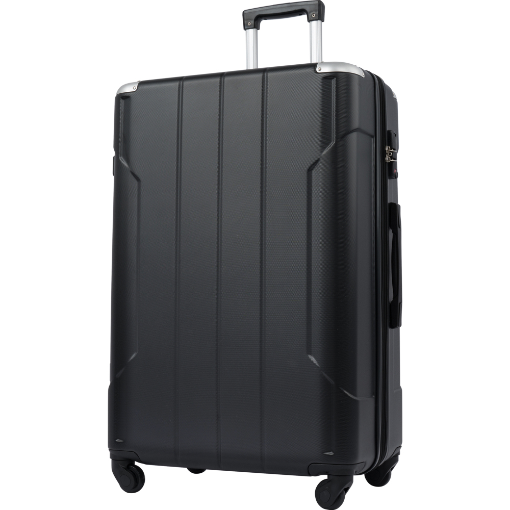 FreshTop Hardshell Luggage Spinner Suitcase with TSA Lock Lightweight Expandable 24", Black