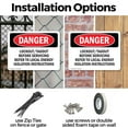 thumbnail image 3 of (2 Pack) Lockout Tagout Before Servicing Refer To OSHA Danger Sign 24 Inch X 18 Inch Plastic Sign, Weather Resistant, UV Protected for Workplace, Business, and Construction Site, Made, 3 of 8