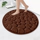 thumbnail image 1 of CaiYueKe Round Pebble Bath Mat Memory Foam - Non Slip Super Absorbent Shaggy Bathroom Rug Machine Washable Quick Dry Soft Shower Mats Water Absorbing Floor Mat for Bath Tub, 1 of 7