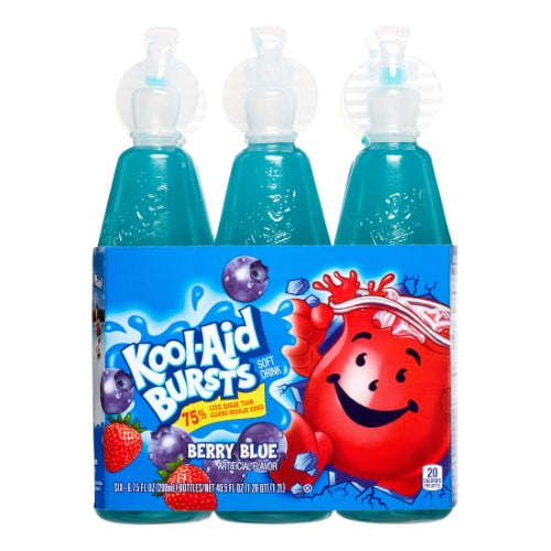 KoolAid Bursts Fruit Juice, Berry Blue, 6.75 Fl Oz, 6 Count Walmart
