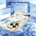 thumbnail image 2 of Petocase for iPhone 15 Pro Case,Butterfly Pattern Design Full Body Rugged Shockproof with Built-in Screen Protector Drop Protective Phone Cover for Women Girls,White Butterfly, 2 of 8