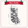 thumbnail image 3 of Lsque Monochrome Botanical Illustration Pattern 18 Inch Christmas Stockings, Festive Holiday Stocking for Christmas Decorations Holiday Decor, 3 of 7