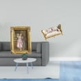 thumbnail image 2 of Marco De Fotos De Resina, Soporte Para Tarjetas De Exhibición Con Frente De Vidrio Para Escritorio, Mesa O Pared, Y Modelo De Sofá De Madera En Miniatura, Muebles De Simulación Artesanal, 2 of 8
