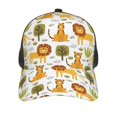 thumbnail image 3 of Lsque Tiger Lion Printed Trucker Hat - Baseball Cap for Men Women - Breathable Mesh Side, Adjustable Fit - for Casual Wear, 3 of 7
