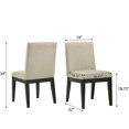 thumbnail image 4 of Nmkwnr 2 Pack Solid Wood Frame Side Chair Dining Chair for Living Room, Dining Room, Beige, 4 of 7