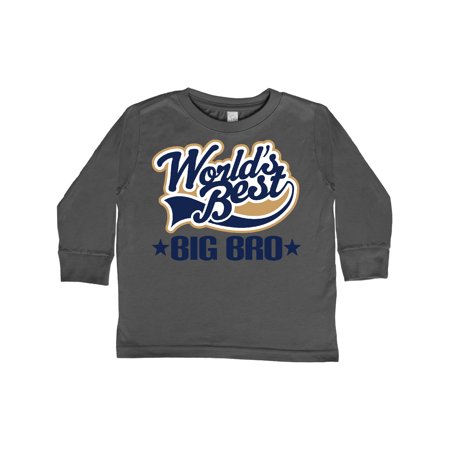 

Inktastic Big Bro Worlds Best Brother Gift Gift Toddler Boy Girl Long Sleeve T-Shirt