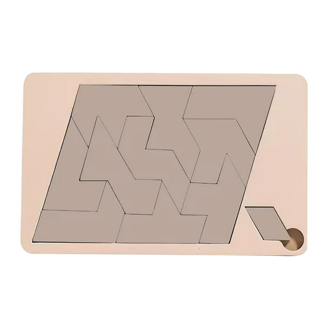 Casse-tête Triangle Résoudre le Casse-Tête en Bois Forme Irrégulière Carrée Triangle Disparaissant Design Triangulateur Casse-Tête Cérébral