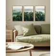 thumbnail image 6 of SHENIFY Green Fog Pine Tree Wall Art 16x24in3pcs Natural Framed Nature Misty Nordic Forests Morden Decor Artwork Prints Rustic Living Room Home Office, 6 of 7