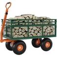 thumbnail image 1 of BeesClover Chariot de Jardin Robuste de 1400 Lb, Chariot de Jardin en Acier avec Roues de 10 Pouces, Poignée Réglable, Chariot de Jardin Utilitaire pour Cour, Jardinage, Terre, Outils et Transport de Plantes, 1 of 9
