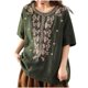 thumbnail image 1 of Vestidos Casuales Para Mujer, Blusas De Mujer De Moda Blusa informal con cuello redondo, cómoda y moderna, con mangas 3/4 y estampado para mujer, 1 of 5