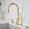 thumbnail image 3 of Rivana High-Arc Pull-Down Dual-Spray Kitchen Faucet - Satin Gold, 3 of 5