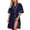 Navy, variant on Wovix Women's Short Robes Summer Lightweight Robe Soft Spa Knit Bathrobe Sleepwear with Belt Sleepshirts
