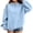 #A02-Light Blue, variant on Abcomgle Girls Half Zip Pullover 10-12 Oversized Long Sleeve Kids Jacket Cute Fashion Fleece Girls Sweatshirt with Pockets