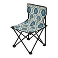 thumbnail image 2 of 600D Oxford Camping Chair Portable Foldable Chair Supports 220 lbs for Picnic, Fishing, Backpacking Blue Symmetrical Floral Pattern, 2 of 8