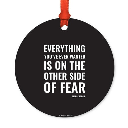 3 Gifts Christmas Need Want Motivational Metal Christmas Ornament, Everything You've Ever Wanted is..., Includes Ribbon and Gift Bag ()