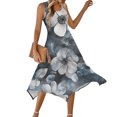 thumbnail image 7 of Floral Sleeveless Midi Dress for Women Summer Casual Tank A Line Dress Vacation Sundress, 7 of 7