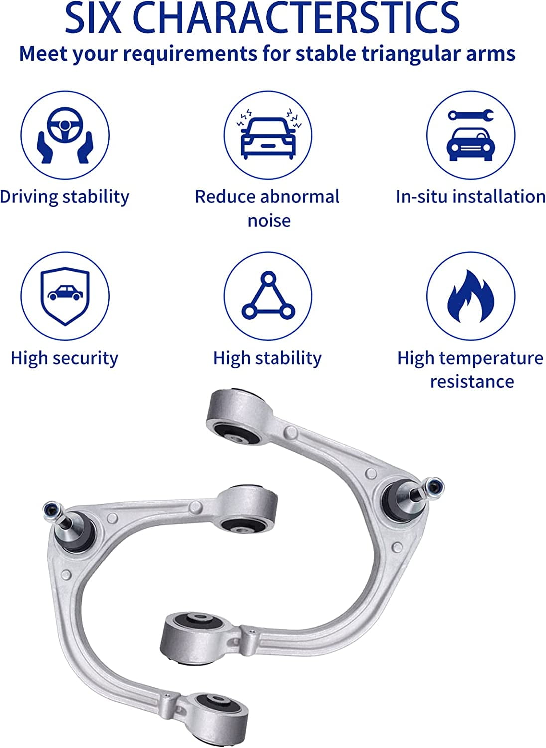 Frenzybro 2 Pcs Front Upper Control Arms w/Ball Joints Bushings Assembly MS501219 MS501220 15219467 15219468 Replacement for Cadillac CTS 2008-2014 (RWD 2WD)