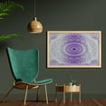 thumbnail image 2 of Grey and Purple Wall Art with Frame, Ombre Mandala Abstract Art Cosmos Theme Sign Design Print, Printed Fabric Poster for Bathroom Living Room, 35" x 23", Violet, by Ambesonne, 2 of 2