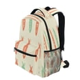 thumbnail image 3 of Carrot Pattern Stylish Large Backpack 15L Self-Standing Durable Twill for School, Office and Travel Use, 3 of 9