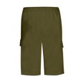thumbnail image 2 of Abcnature Men's Athletic Shorts, Sports Gym Running Short Pants, Men's Pleated Lace Solid Color Fitness Sports Five-point Shorts, Cargo Casual Hiking Shorts Green L, 2 of 4