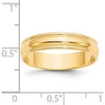 thumbnail image 5 of 14K Yellow Gold 14Ky 5mm Ltw Milgrain Half Round Band Size 9 Made In United States ml050-9, 5 of 6
