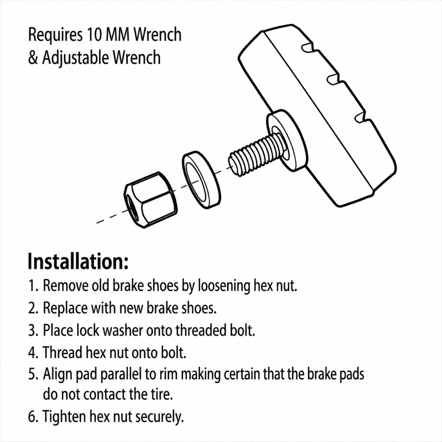 Concord Replacement Bicycle Brake Pads