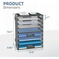 thumbnail image 2 of INTIGE 9-Tier Mesh desktop Paper Letter Tray Desk Organizer with Handles for Office ,Black, 2 of 6