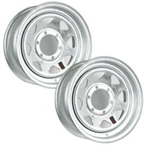 eCustomrim 2-Pack Boat Trailer Rims Wheels 15" 15X6 6 Lug Hole Bolt Galvanized Spoke