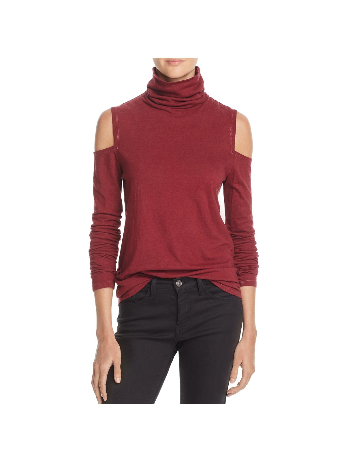 cold shoulder turtleneck top
