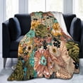 thumbnail image 2 of Floral Blanket Gifts for Girls Women for Living Room Bedding Couch Soft Lightweight Warm Cozy Vintage Flowers Print Boho Ethnic Flower Throw Blankets Farmhouse Decor 40X50in, 2 of 6