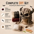 thumbnail image 3 of DIY Crochet Creature Hood Hat Kit,Halloween Fantasy Earflap Beanie with 3D Construction,Complete Crochet Starter Set for Adults Beginners,Handmade Cosplay Party Headwear Gift (J), 3 of 7