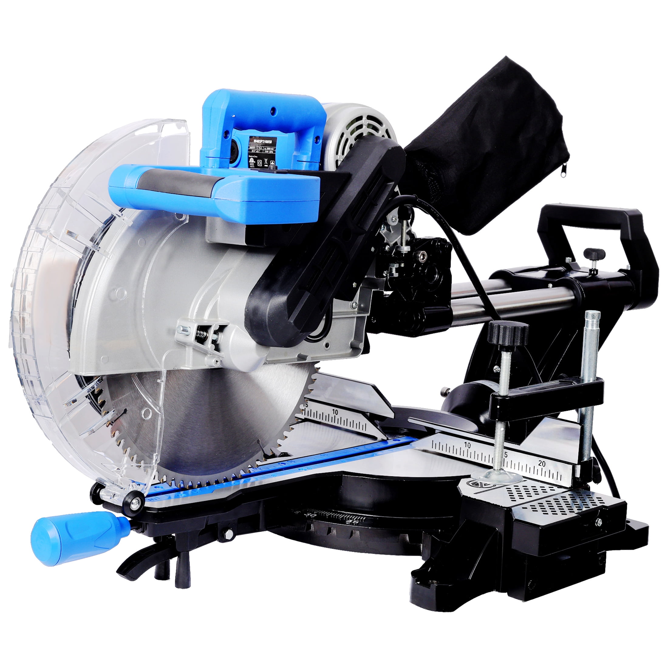 12-Inch Dual Bevel Miter Saw, with Laser Guide, Sliding Compound Miter Saw(-45 ° /0 ° /+45 ° ), 80T Blade Evolution Table Saw, 4.2x13in Cutting Capacity, for Wood Pvc Soft Metal, ETL Certificate