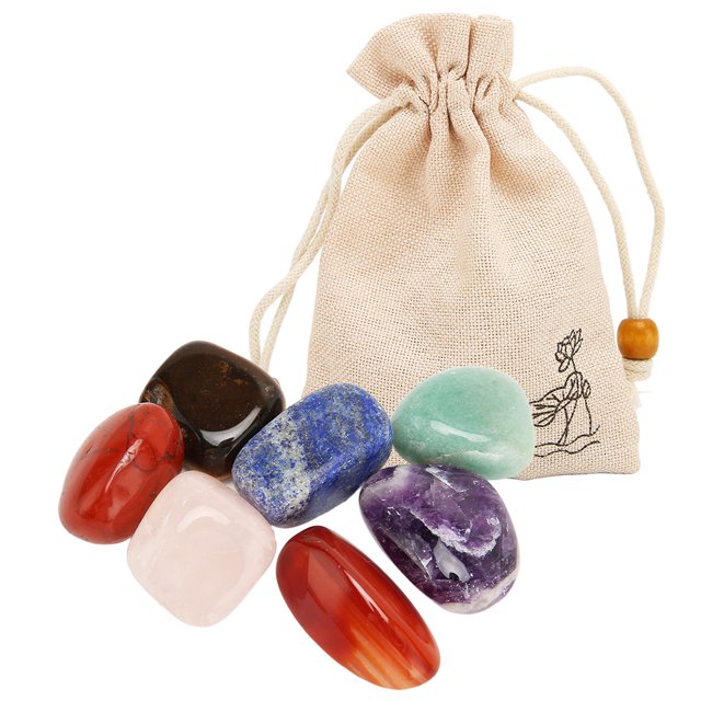 Juego de 7 esferas lisas para meditación, alivio de la ansiedad y curación energética de chakras