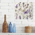 thumbnail image 6 of WOBOGO Purple Lavender and Butterfly Wall Clock 7.78 Inch Battery Operated Silent Unit Square Rustic Vintage Style for Home Bedroom Office Black Pointer, 6 of 8