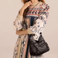 thumbnail image 3 of Bolso de hombro a la moda para mujer bolso bandolera con cremallera y múltiples bolsillos bolsos Vintage para mujer, 3 of 8