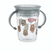 Nuby Tritan 8oz Two Handle Wonder Cup with Hygienic Cover, Bears