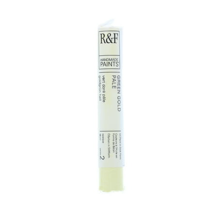UPC: 0836943004450 | R&F Handmade Paints Pigment Stick 38ml Green Gold Pale