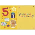 thumbnail image 2 of Designer Greetings Sparkling White Cake on Yellow Background Age 5 / 5th Birthday Card with Stickers, 2 of 3