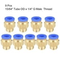 thumbnail image 3 of Unique Bargains 9 Pcs 1/4' G Male Straight Thread 6mm Push In Joint Pneumatic Connector Fitting Quick Fittings, 3 of 4