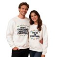 thumbnail image 4 of Qulqfy Womens Sweatshirt Christmas Fall Graphic Xmas White Fleece Lined Cute Warm Sweatshirts Couples Christmas Pajamas 3XL, 4 of 6