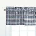 thumbnail image 2 of Max Plaid Gray 100% Cotton Set of 2 Window Valances 15.5" x 72", 2 of 4