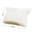 thumbnail image 3 of Valora Women Winter Cat Ears Hats Soft Slouchy Striped Knitted Warm for Cold Weather Pink, 3 of 3