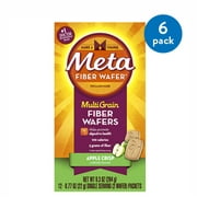 (6 pack) (6 Pack) Metamucil Apple Crisp Flavored Fiber Thins Dietary Fiber Supplement with Psyllium Husk, 12 servings