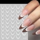 thumbnail image 4 of Puntoco Pegatinas para uñas de color sólido, pegatinas para uñas con degradado francés, adhesivo para la parte posterior, 4 of 4