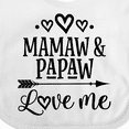thumbnail image 4 of Inktastic Mamaw and Papaw Love Me Girls Baby Bib, 4 of 4