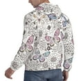 thumbnail image 4 of Bingfone Vintage Butterflies Men'S Drawstring Hoodie Long Sleeve Pocket Sweatshirts-Small, 4 of 9