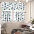 thumbnail image 3 of Butterfly Kitchen Curtains and Valances Set Rod Pocket Window Treatment Kitchen Curtains Tier and Valances 3 Piece Kitchen Cafe Privacy Panel Kitchen Window Curtains Over Sink, 3 of 5