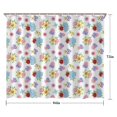 thumbnail image 5 of Pioneer Flower Floral Print Pattern Shower Curtain 84"x72", Bathroom Decorative Shower Curtain Set with 12 Hooks, Waterproof Washable, 5 of 6
